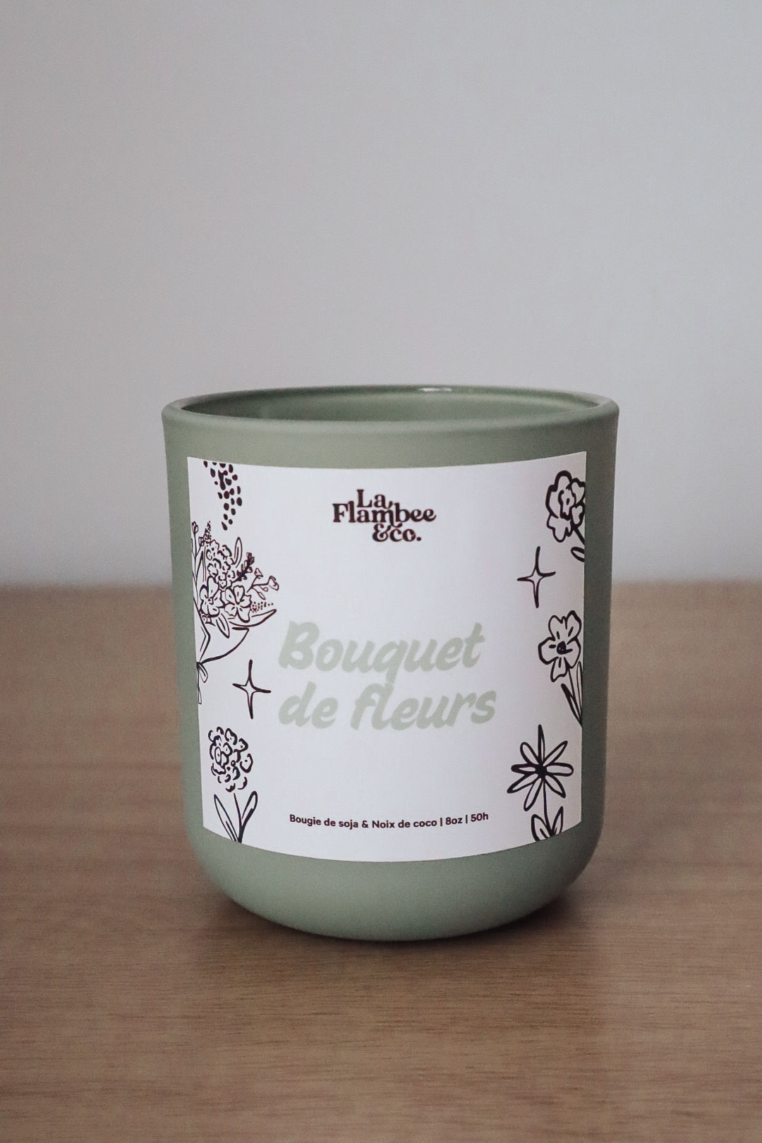Bougie bouquet de fleur