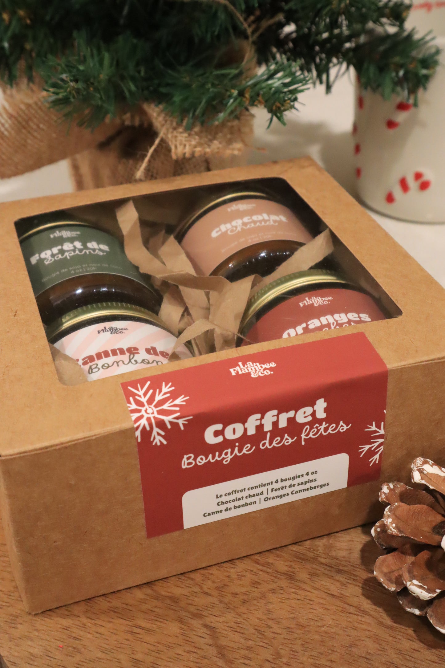 Coffret de bougie de noel