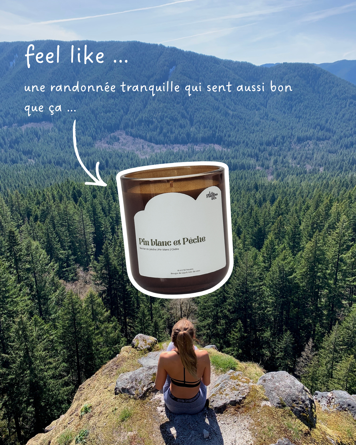 Bougie Pin Blanc et Pêche