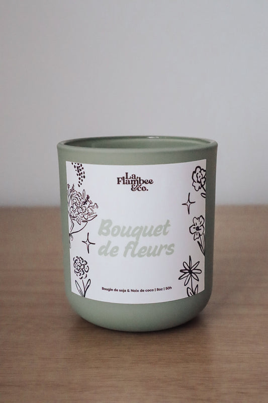 Bougie bouquet de fleur