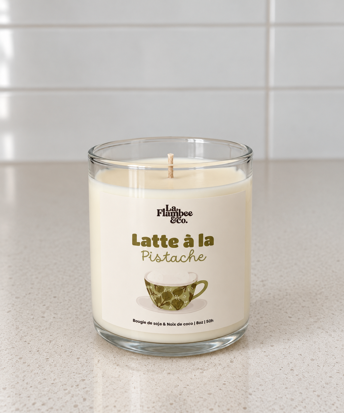 Bougie Latte à la Pistache