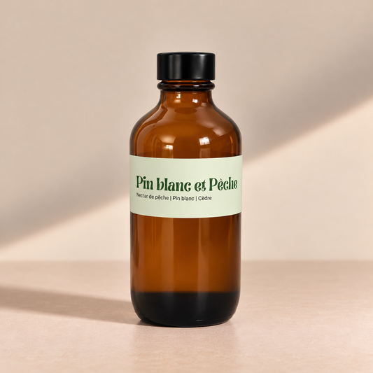 Diffuseur à roseaux Pin Blanc et Pêche
