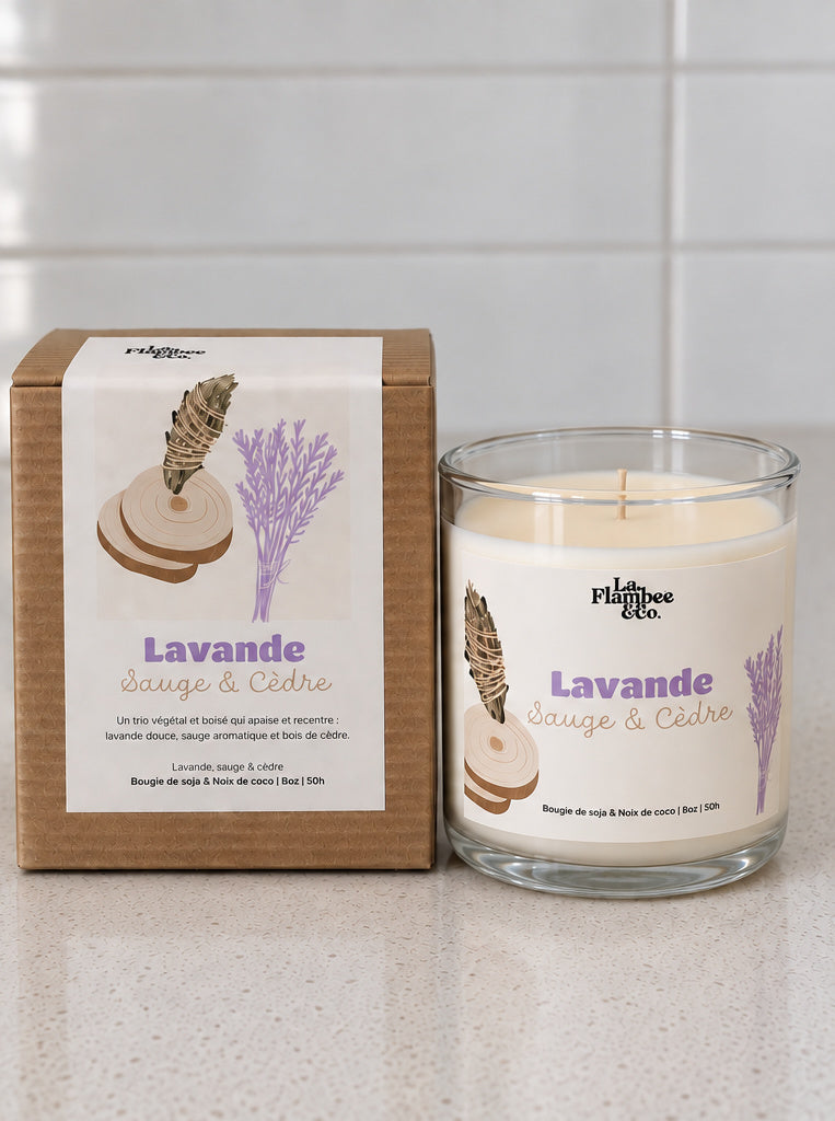 Bougie Lavande, Sauge et Cèdre