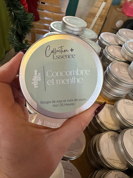 Bougie concombre & menthe - 4oz